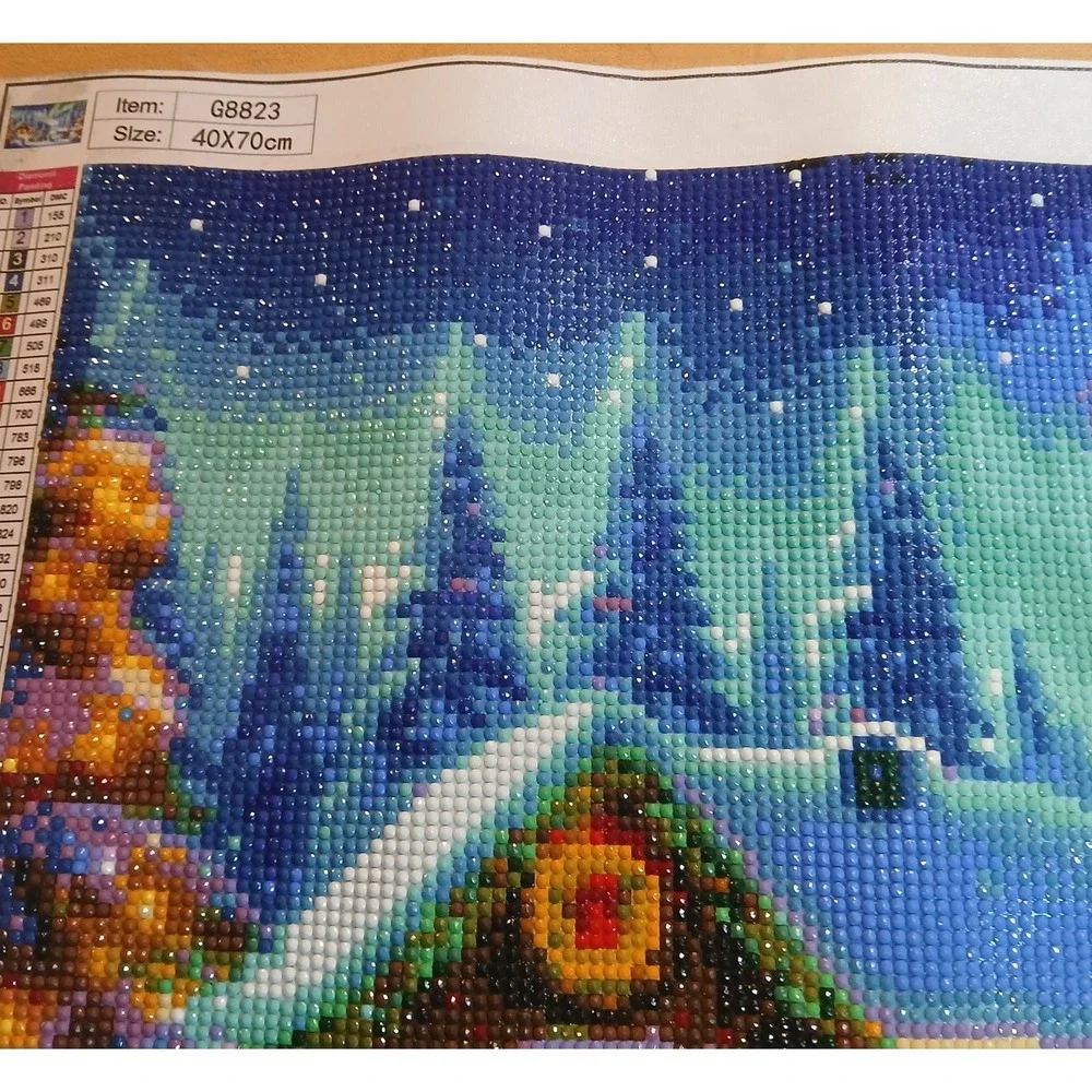 Huge Finished Diamond Art Painiting 40 By 70‎ Cm Christmas Themed